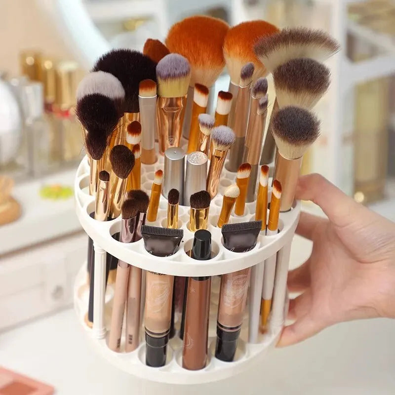 SARAND GlamSpin™ – Organizador Rotativo de Pincéis com Design Minimalista