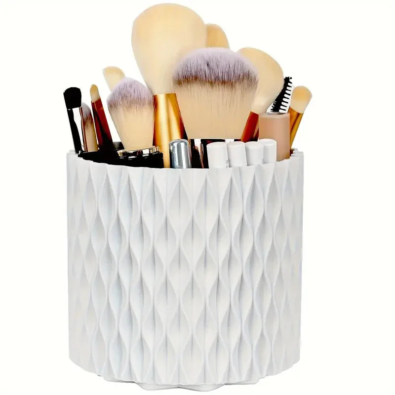 SARAND LuxeBrush™ – Organizador Giratório com Design Listrado