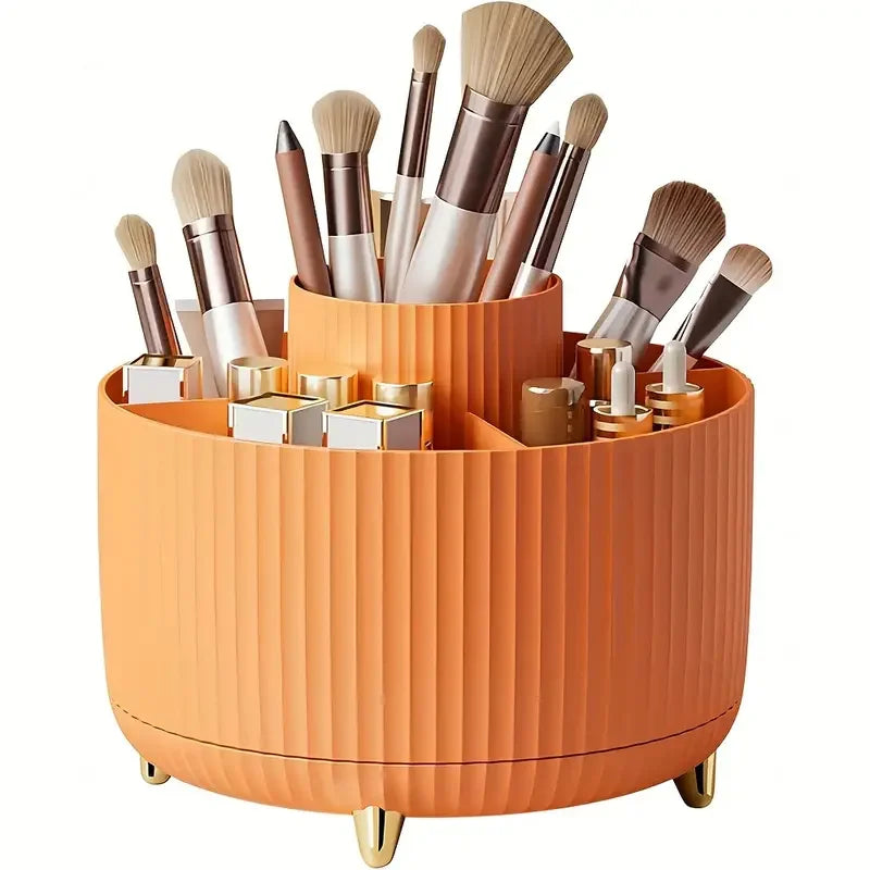 SARAND LuxeBrush™ – Organizador Giratório com Design Listrado